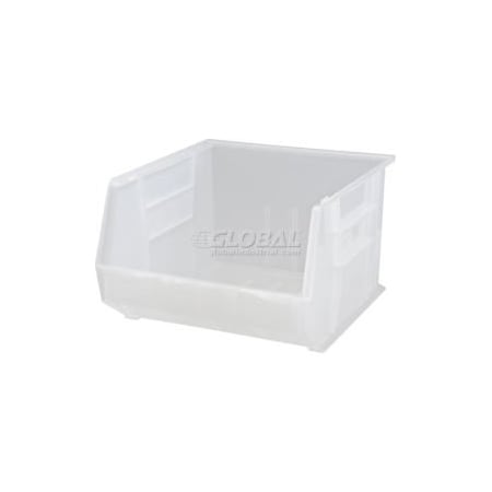 Quantum Storage Systems Hang & Stack Storage Bin, Plastic, Clear, 3 PK QUS270CL